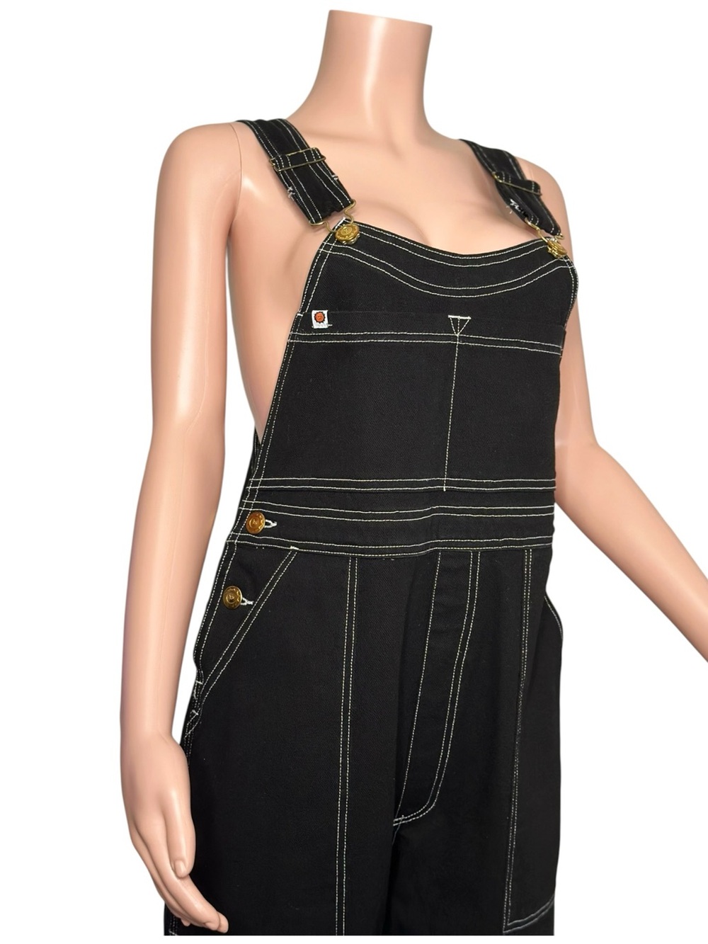 BIG BUD PRESS Denim Overalls, Black, Medium - Picture 6 of 9